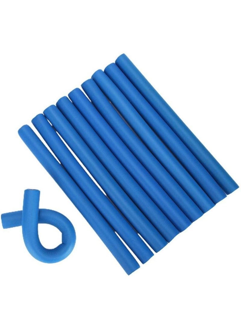 Qhome 10Pcs Flexible Hair Bendy Rollers Set, Spiral Twist Hair Curlers Rods, Soft Rubber Hair Styling Curling Sticks,  Styling Hair Rollers Hairdressing Tools for Hair Salon - Image 1